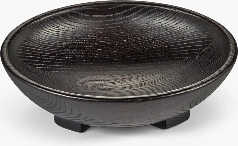 Uncharted Out of Lines schaal 28.6x23.7cm H8cm carbonised ash by Serax in Zwart – product photo