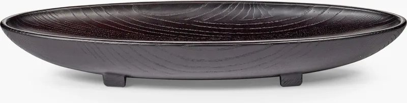 Uncharted Out of Lines schaal 58.7x24.8cm H8cm carbonised ash by Serax in Zwart – product photo