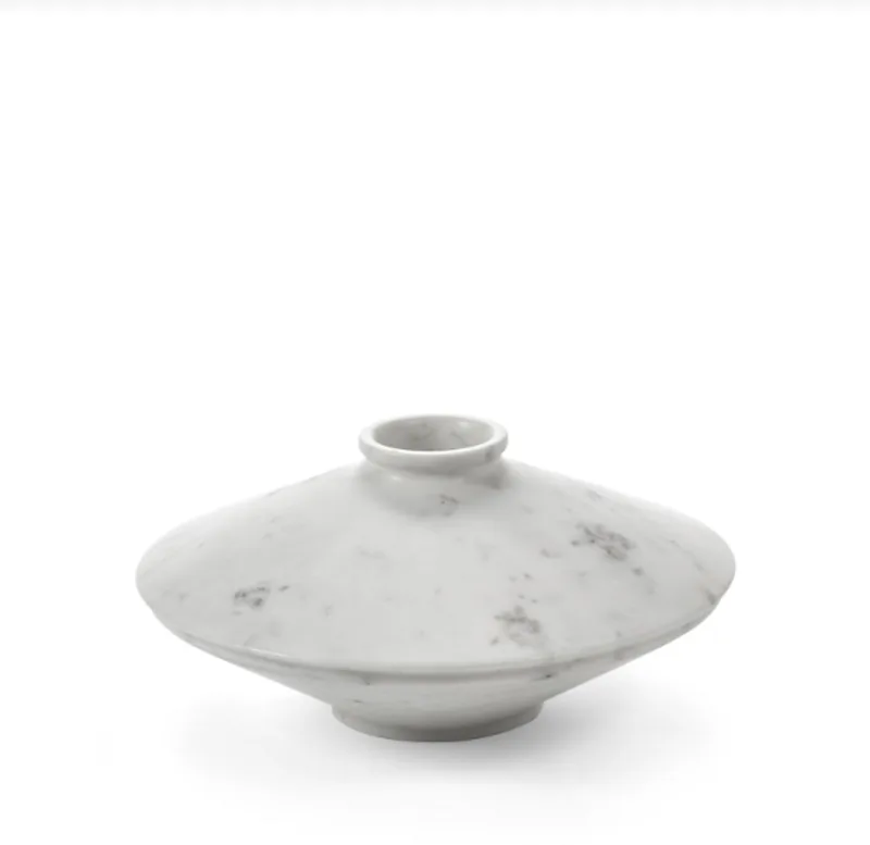 Vaas-Vaas voor Bloemen Dune Kelly Wearstler Marmer D 32 cm H 15 cm by Serax in Wit – product photo