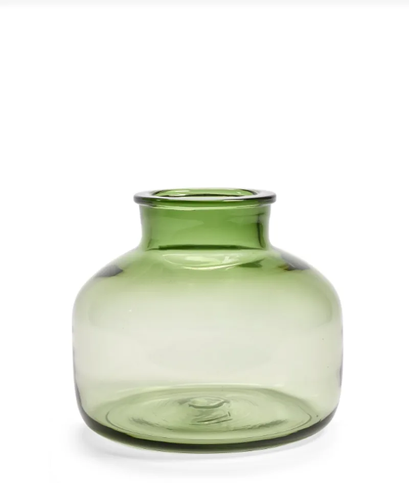 Vaas-Vaas voor Bloemen Glas D 25 cm H 22 cm by Serax in Groen – product photo
