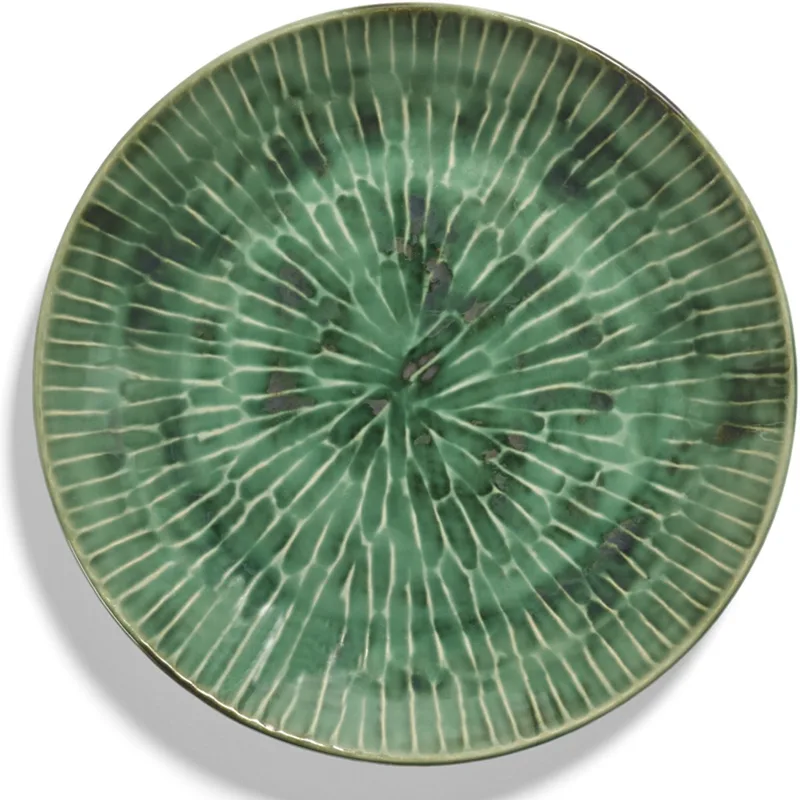Verde Lanza By Pascale Naessens Dinerbord Ø27 Set Van 2 by Serax in Groen – product photo