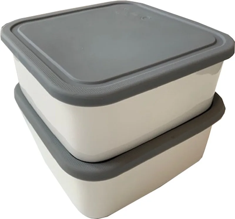 vershouddoos porselein met siliconendeksel 16 cm - set van 2 by Serax in Wit – product photo