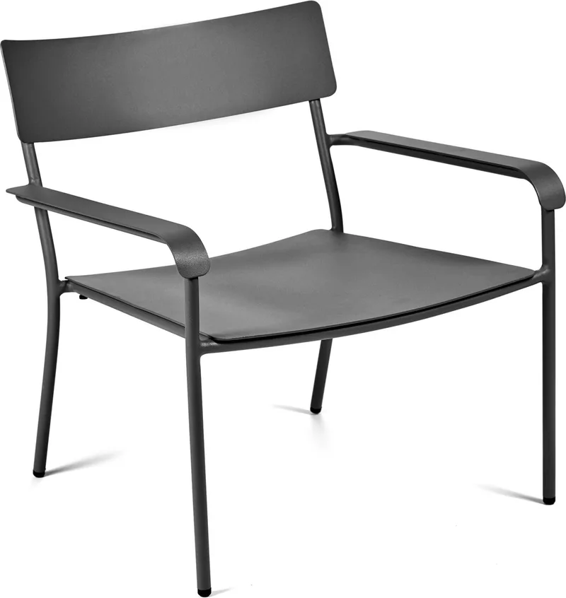 Vincent Van Duysen August Fauteuil met armleuningen 64x60x70H von Serax in Zwart – Produktfoto