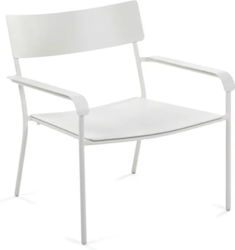 Vincent Van Duysen August Fauteuil met armleuningen Eucalyptus Sand 64x60x70H von Serax in WIT – Produktfoto