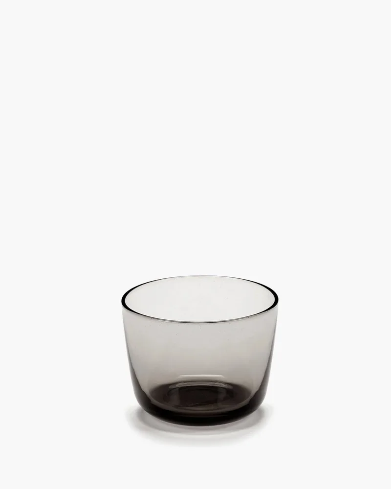 Vincent Van Duysen Cena glas laag D8cm H6cm smokey grey (set van 4 stuks) by Serax in Grijs – product photo