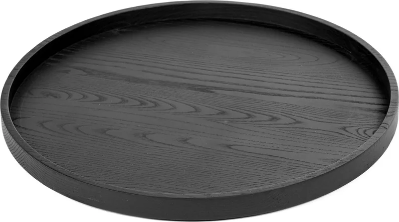 Vincent Van Duysen Passe-Partout houten tray rond dienblad D35cm by Serax in Zwart – product photo