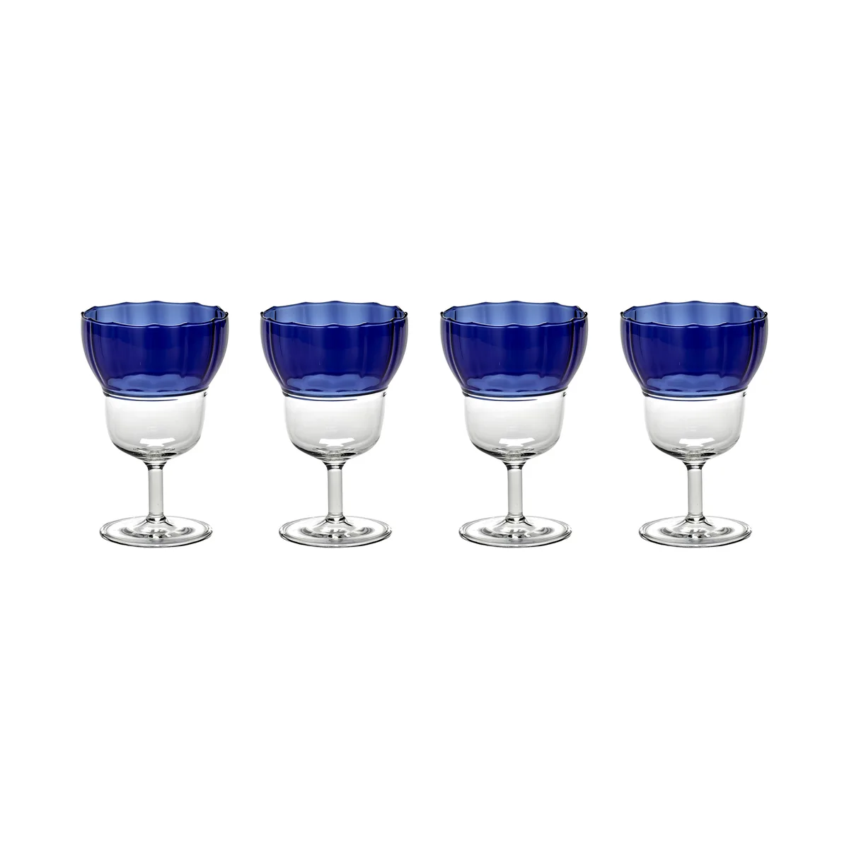 Weinglas Yam - Blau - Borosilikatglas - Designer WAWW La Table från Serax – produktbild