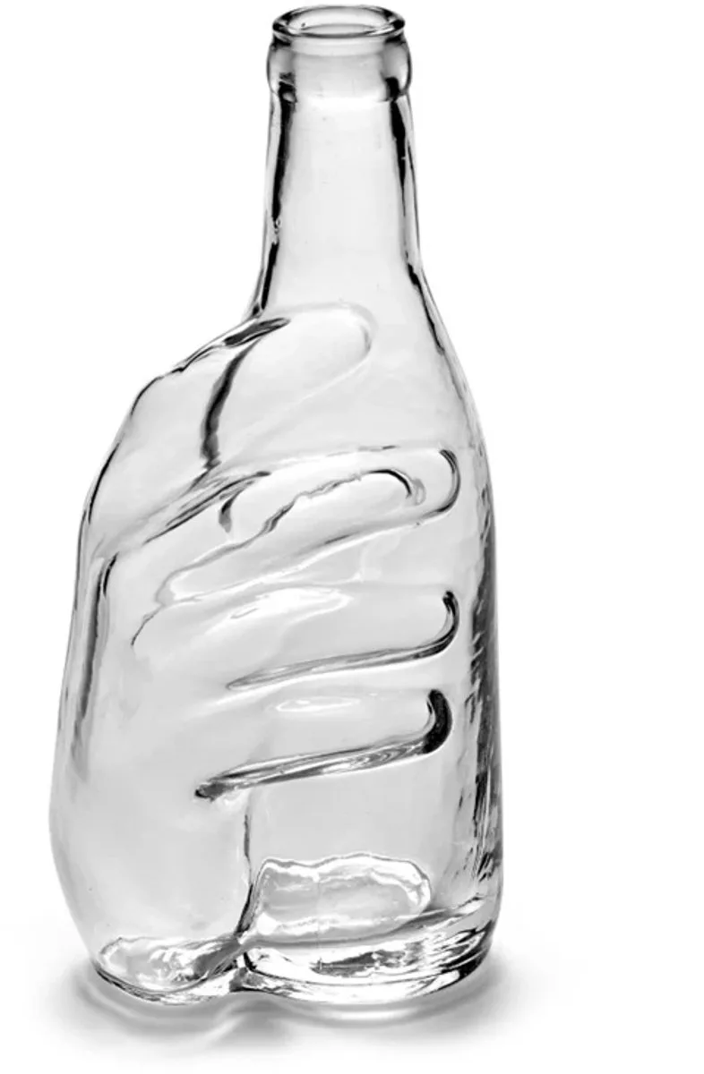 Wouters & Hendrix Les Objets Mouleversants Edward fles 10x10.7cm H25.5 by Serax in Transparant – product photo