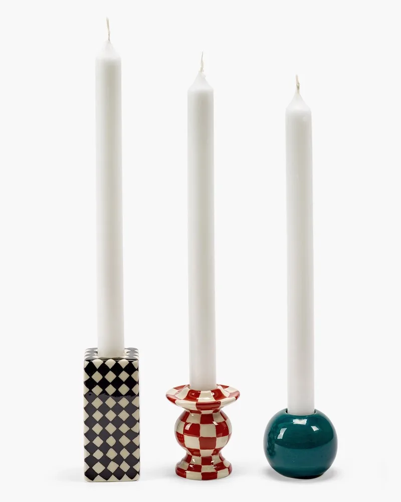 Wouters & Hendrix Les Objets Mouleversants kandelaar set van 3 (in luxe geschenkverpakking) by Serax in Multi color – product photo