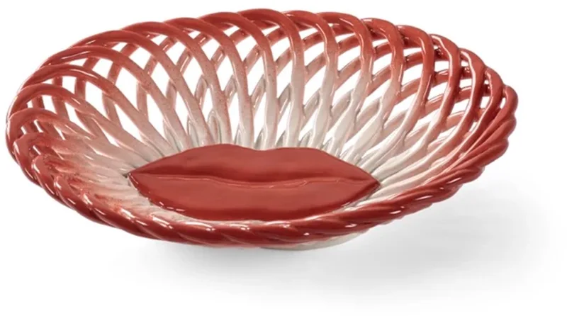 Wouters & Hendrix Les Objets Mouleversants Salvador schaal 27x22cm H7cm / wit by Serax in Rood – product photo