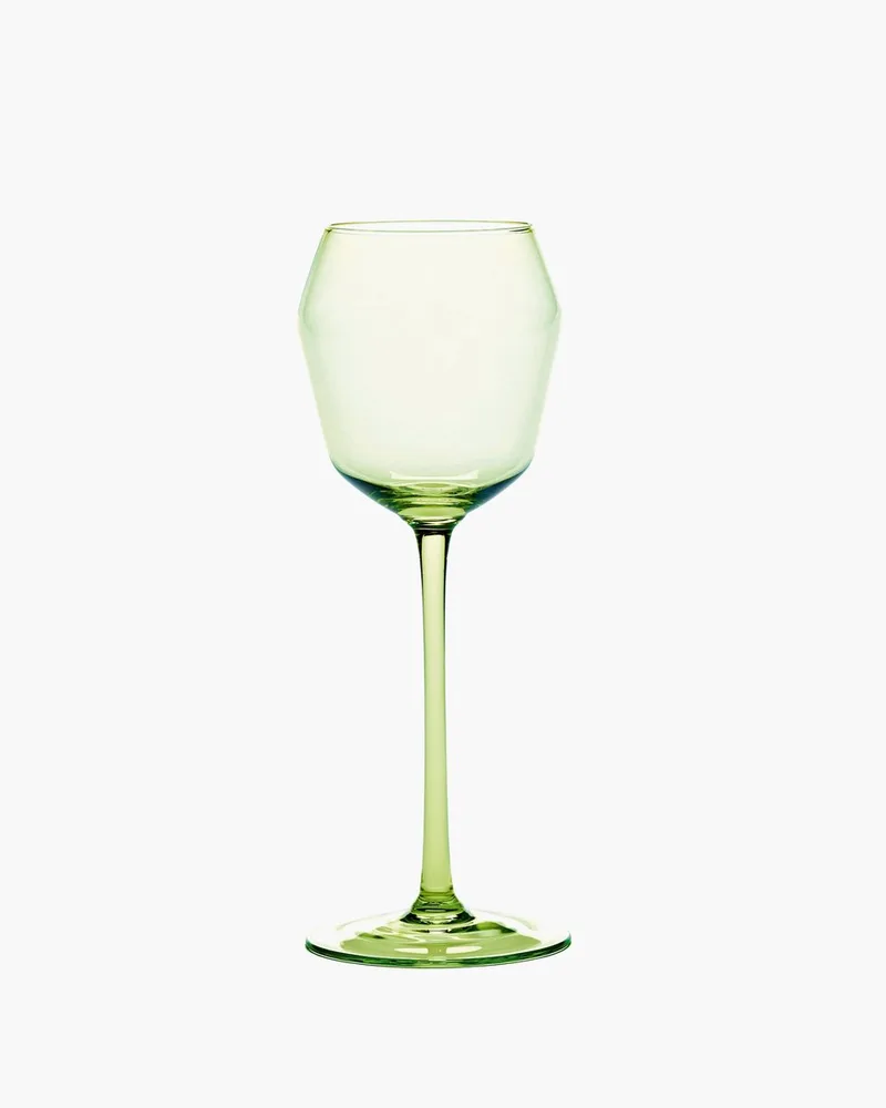 X Ann Demeulemeester Wit Wijnglas Green Billie - 25cl - 4 stuks de Serax en Groen – photo du produit