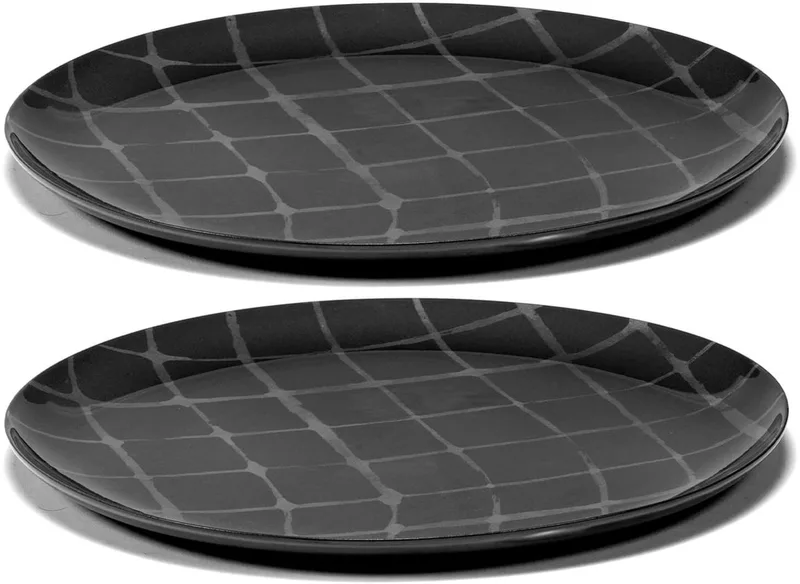 Zuma Bord van Kelly Wearstler, Ø 33 cm, Stille Oceaan / (set van 2) von Serax in Grijs – Produktfoto