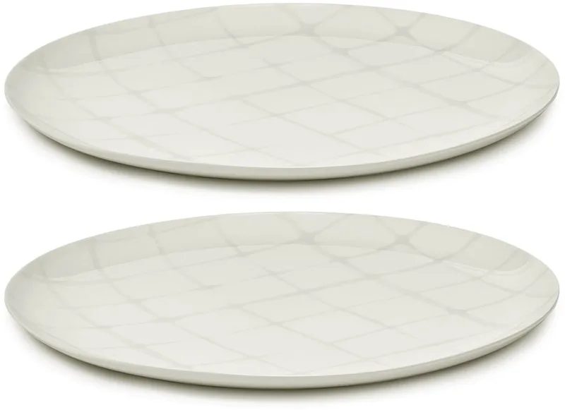 Zuma Bord van Kelly Wearstler, Ø 33 cm, Zout / (set van 2) von Serax in Wit – Produktfoto
