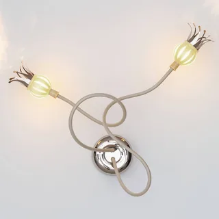 Designer wandlamp Poppy met bijzondere bloemen de Serien Lighting en Beige, Keramiek – photo du produit 1 sur 2
