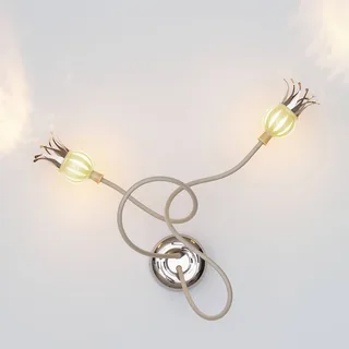 Designer wandlamp Poppy met bijzondere bloemen de Serien Lighting en Beige, Keramiek – photo du produit 2 sur 2