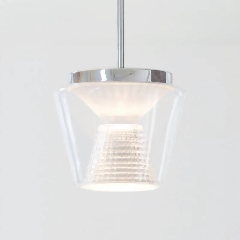 Met kristalglas - Led hanglamp Annex by Serien Lighting in Glanzend aluminium, Helder – product photo