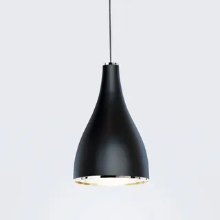 serien.lighting Hanglamp One Eighty L, Ø 16 cm, zwart van Serien Lighting in Zwart, Vernikkeld staal – productfoto 1 van 5