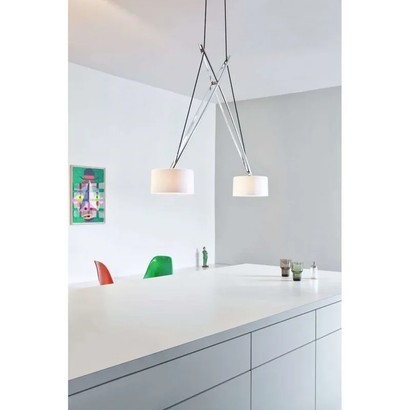 Twin LED Hanglamp Chrome/Glass by Serien Lighting – product photo