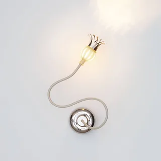 Wandlamp Poppy met bloeiende bloemblaadjes de Serien Lighting en Beige, Keramiek – photo du produit 2 sur 2
