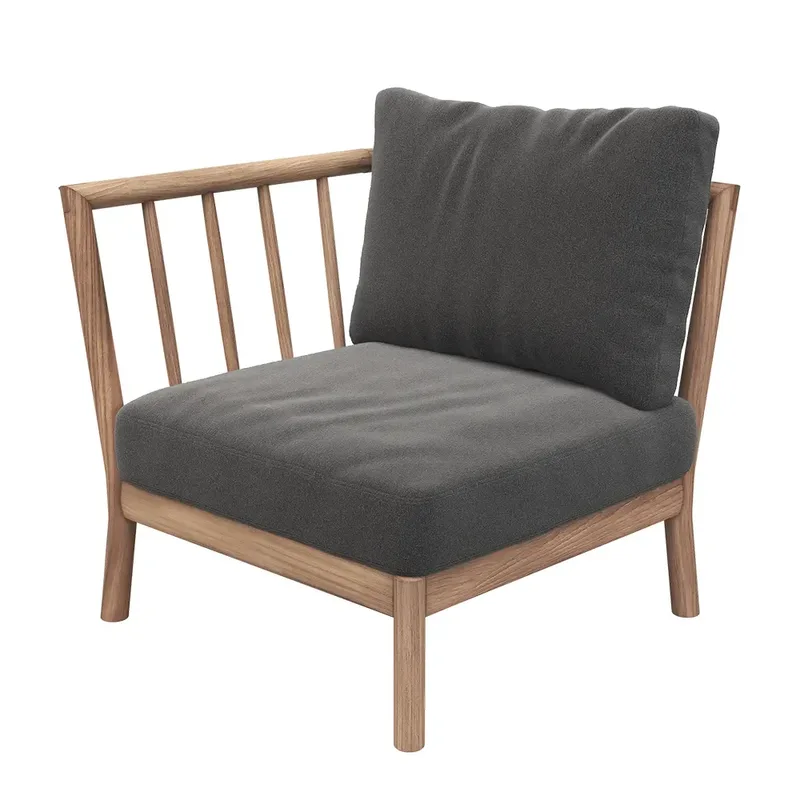 Tradition Endmodul Holzkohle/Teak von Skagerak – Produktfoto