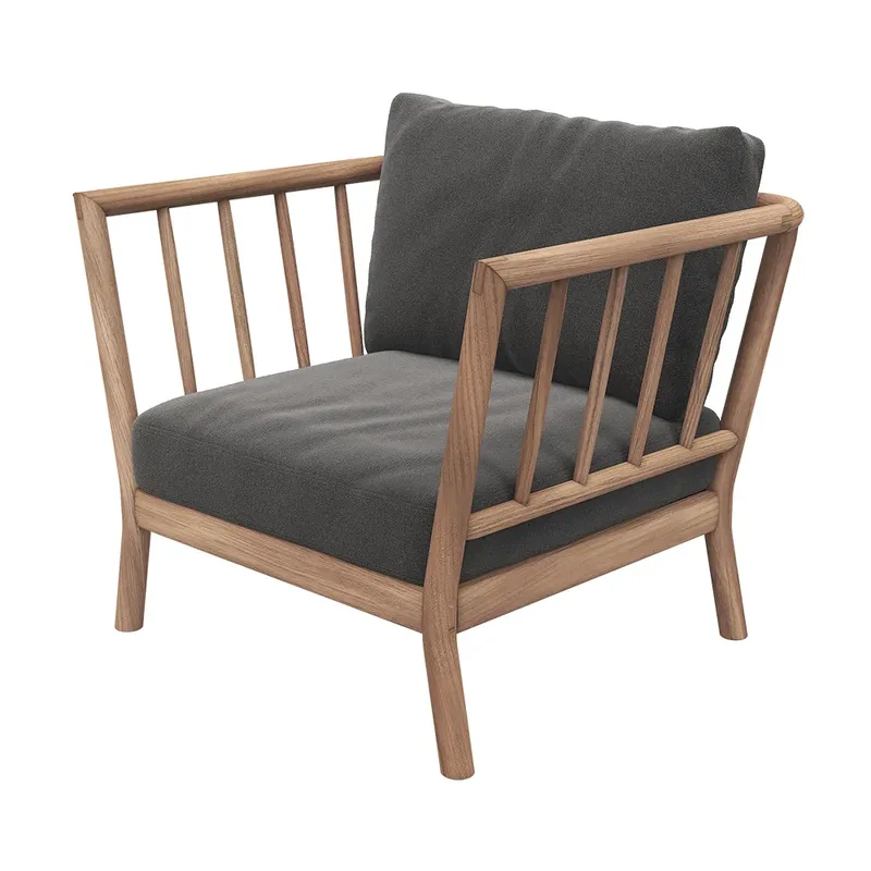 Tradition Sessel Holzkohle / Teak fra Skagerak – produktbillede