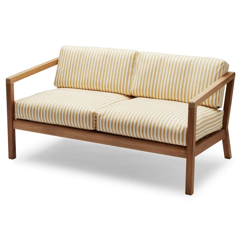 Virkelyst 2 Sitzer Golden Yellow Stripe Teak von Skagerak – Produktfoto