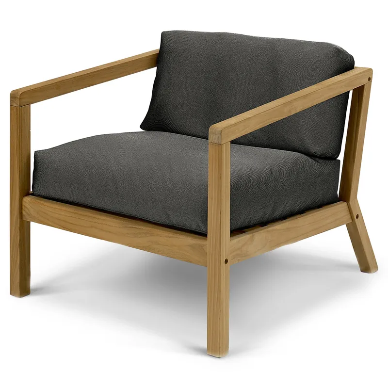 Virkelyst Sessel Holzkohle van Skagerak – productfoto