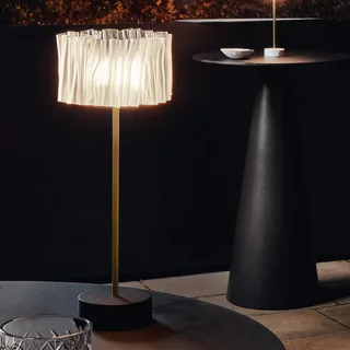 Accordéon Battery bordlampe, Prisma/sort fra Slamp i Sort, Wit-transparant, Messing – produktbillede 1 af 5