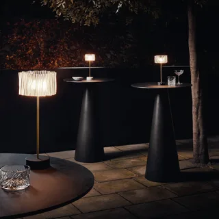 Accordéon Battery bordlampe, Prisma/sort fra Slamp i Sort, Wit-transparant, Messing – produktbillede 5 af 5