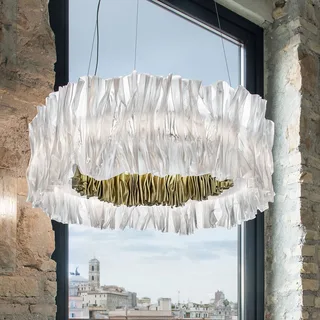 Accordéon LED-hængelampe guld 3.000 K fra Slamp i Gennemsigtig, Guld – produktbillede 1 af 4