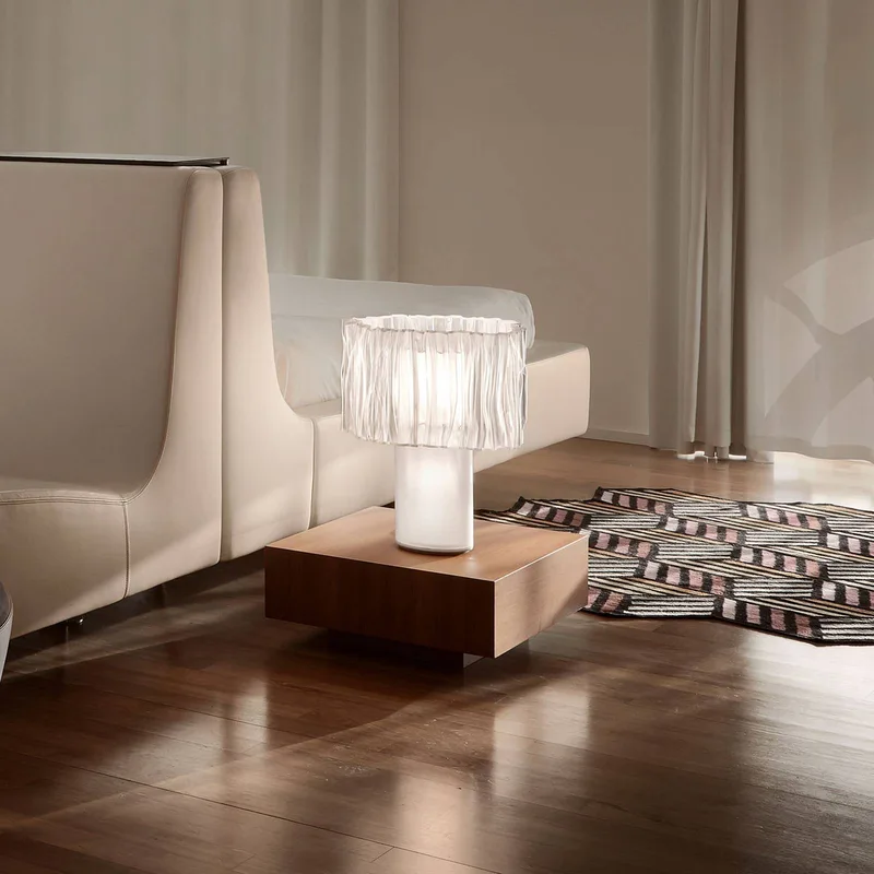 Accordéon Table Prisma tafellamp von Slamp in Transparent, Weiß – Produktfoto 3 von 5