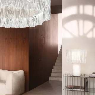Accordéon Table Prisma tafellamp von Slamp in Transparent, Weiß – Produktfoto 5 von 5