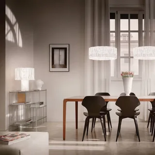 Accordéon Table Prisma tafellamp von Slamp in Transparent, Weiß – Produktfoto 4 von 5