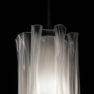 Accordéon Vertical hanglamp Prisma/zwart van Slamp in Transparant, Zwart – productfoto 3 van 3