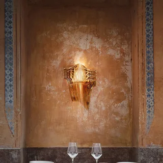 Aria design-wandlamp van Slamp in Goud – productfoto 2 van 5