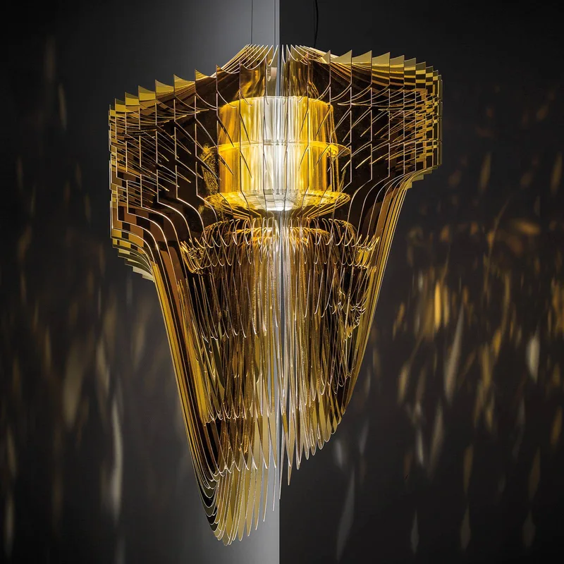 Aria M hanglamp, Ø 60 cm by Slamp in Gold – product photo