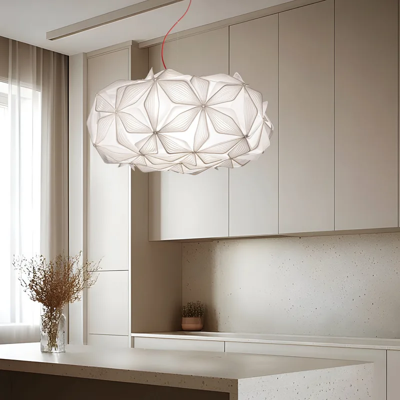 C'EST LA VIE hanglamp, wit/rode kabel, Ø 53 cm by Slamp – product photo