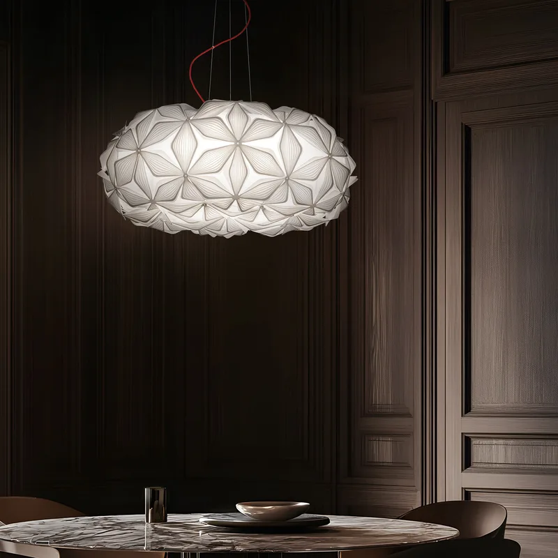 C'EST LA VIE hanglamp, wit/rode kabel, Ø 70 cm by Slamp – product photo