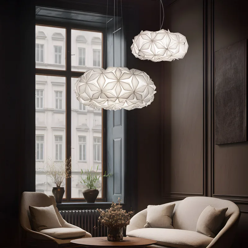 C'EST LA VIE hanglamp, wit/transparante kabel, Ø 70 cm by Slamp – product photo