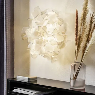 Clizia - designwandlamp, rookgrijs de Slamp en Alu, Gris, Zink – photo du produit 1 sur 5