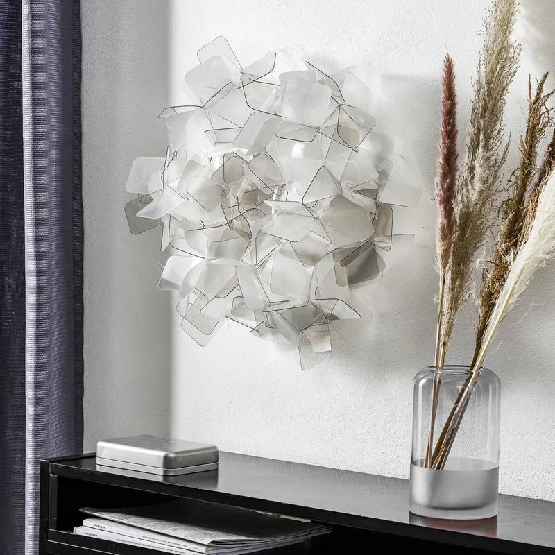 Clizia - designwandlamp, rookgrijs de Slamp en Alu, Gris, Zink – photo du produit 2 sur 5
