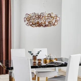 Clizia hanglamp, Ø 78 cm, oranje van Slamp in Oranje, Transparant – productfoto 3 van 5