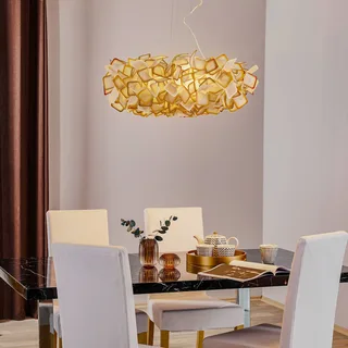 Clizia hanglamp, Ø 78 cm, oranje van Slamp in Oranje, Transparant – productfoto 2 van 5