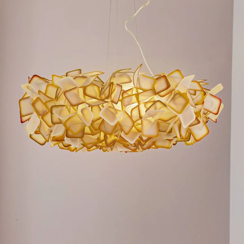Clizia hanglamp, Ø 78 cm, oranje de Slamp en Orange, Transparent – photo du produit