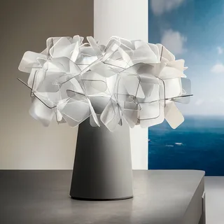 Clizia LED tafellamp op batterijen, rookgrijs, dimbaar van Slamp in Rookgrijs, Transparant – productfoto 1 van 5