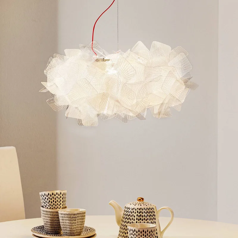 Clizia Pixel hanglamp, kabel rood, Ø 53 cm by Slamp in White – product photo 1 of 5