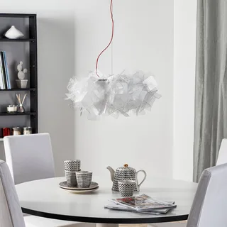 Clizia Pixel hanglamp, kabel rood, Ø 53 cm by Slamp in White – product photo 5 of 5