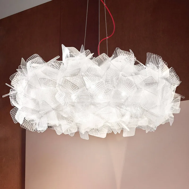 Clizia Pixel hanglamp, kabel rood, Ø 78 cm by Slamp in White – product photo 1 of 4