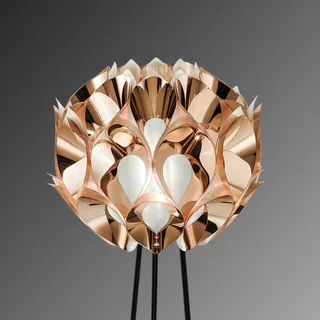 Flora – designad golvlampa, koppar från Slamp i Koppar, Silver – produktbild 3 av 5