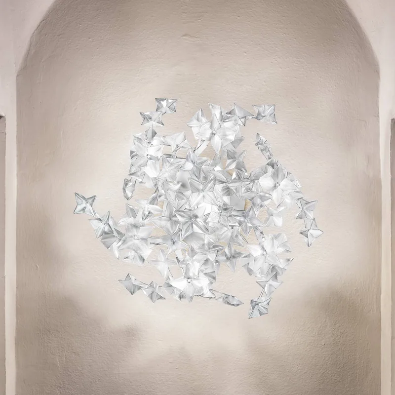 Hanami Ceiling/Wall plafondlamp, Prisma van Slamp in Wit-doorzichtig – productfoto 3 van 5